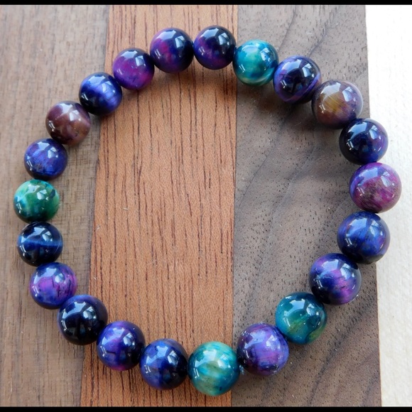 Handmade by Audrey Accessories Galaxy Cosmic Tiger Eye Crystal Bead